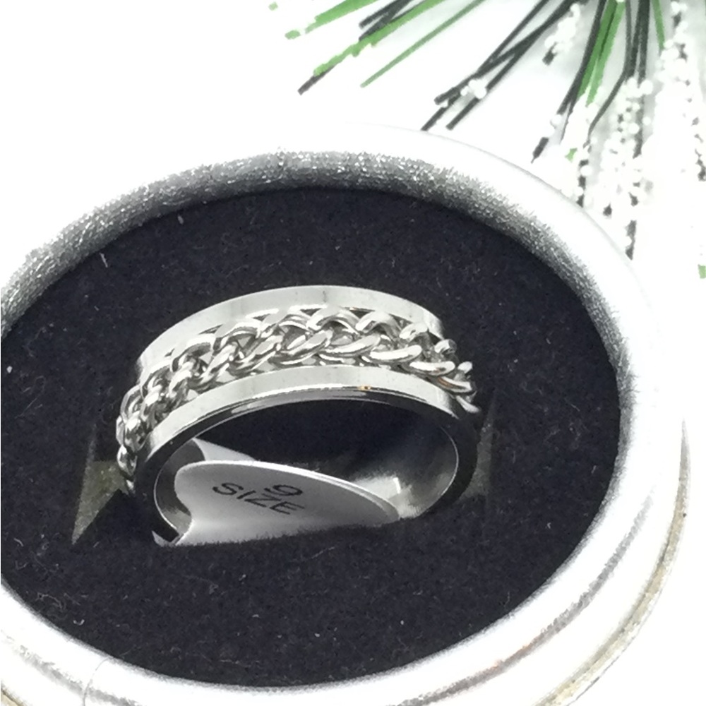 STAINLESS STEEL MENS RING - Picture 6 of 6